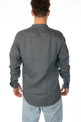 MAGLIA CAMICIA UOMO  GRIGIO
